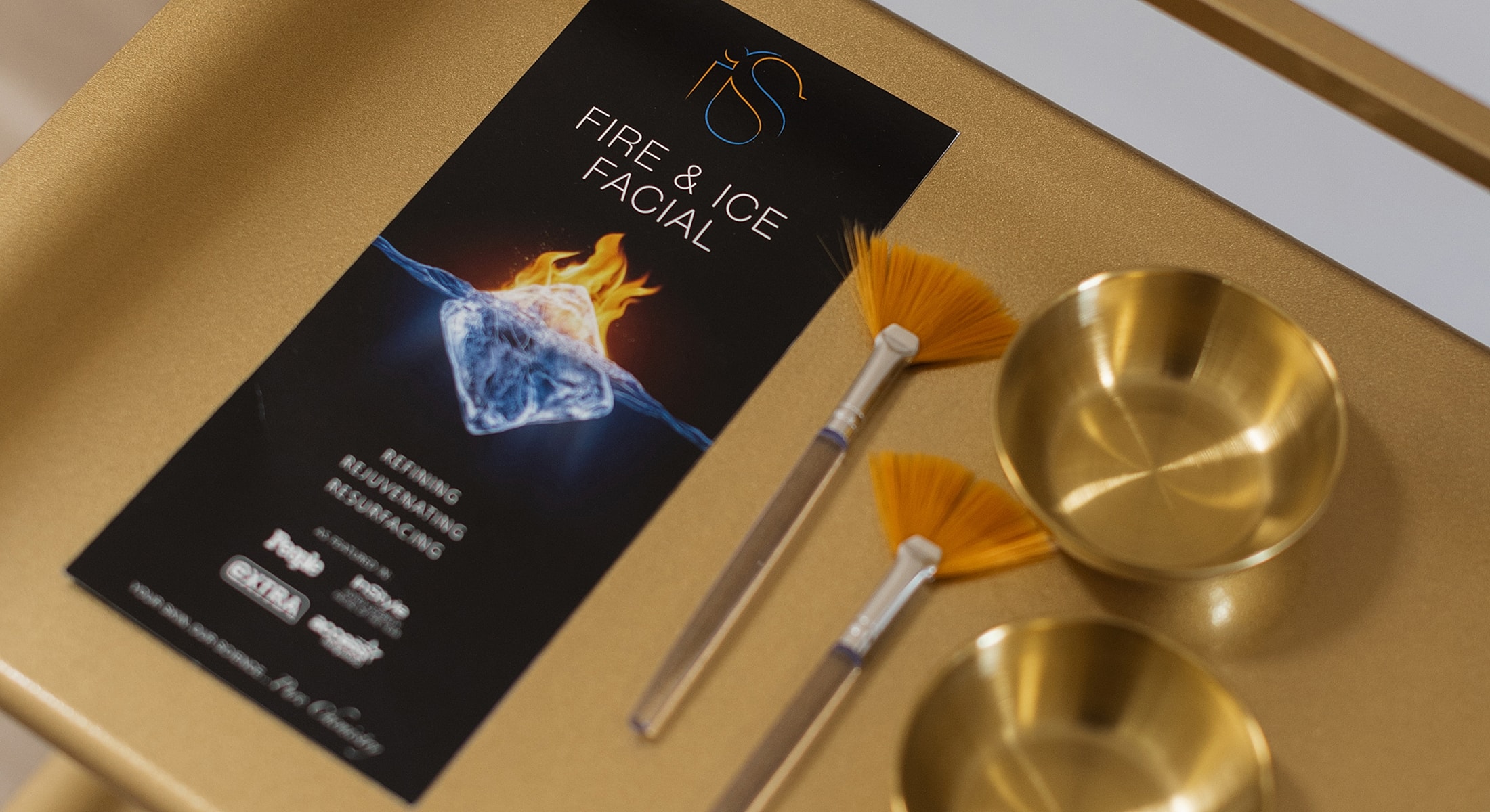 Fire and Ice Facial treatment promotional materials.